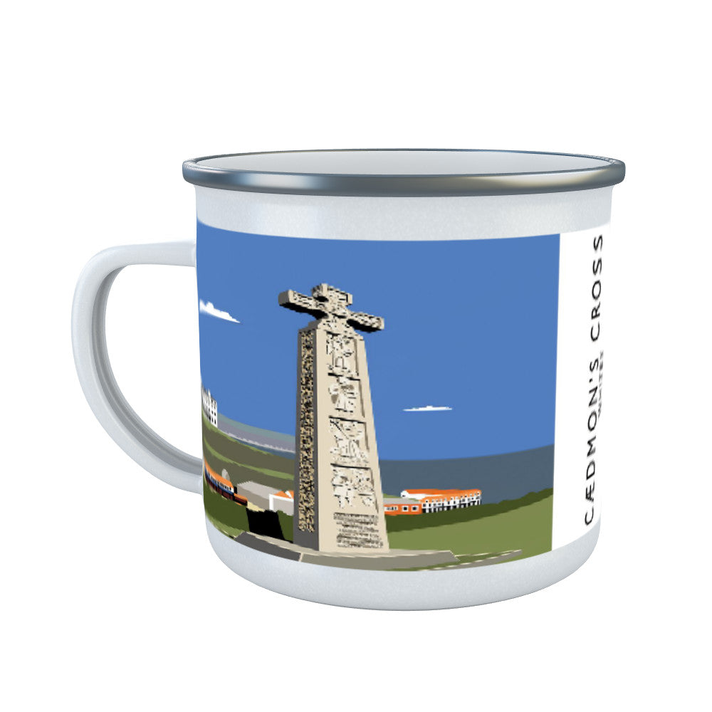 Caedmon's Cross, Whitby, Yorkshire Enamel Mug