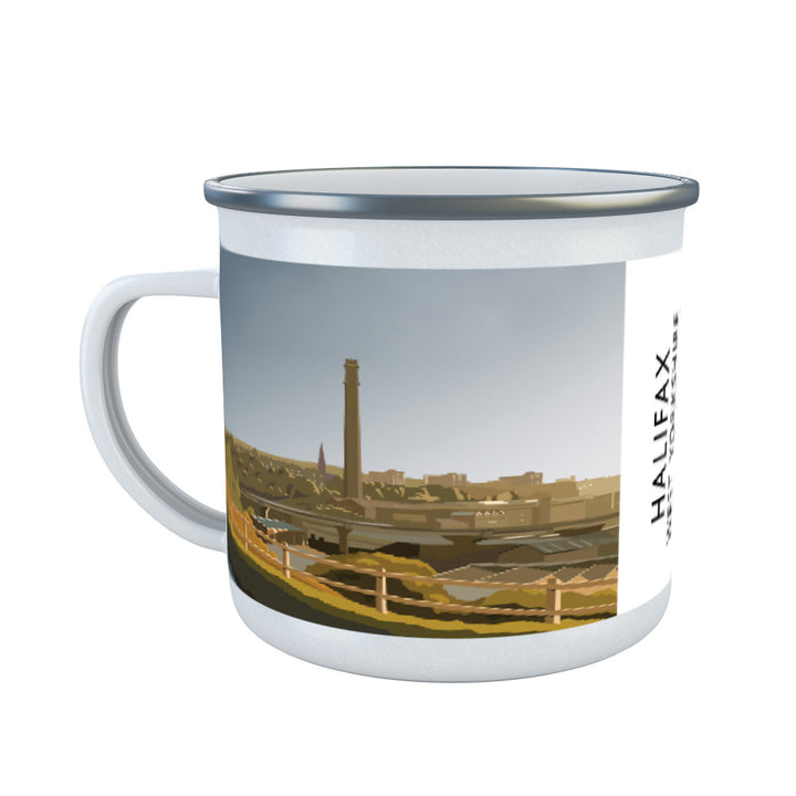 Halifax, West Yorkshire Enamel Mug
