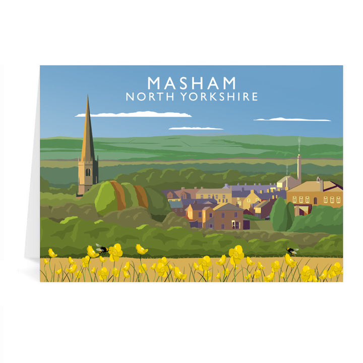 Masham, North Yorkshire Greeting Card 7x5