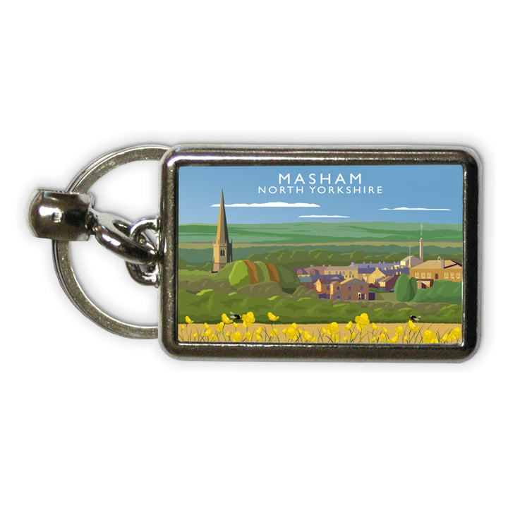 Masham, North Yorkshire Metal Keyring