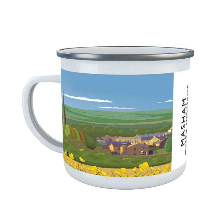 Masham, North Yorkshire Enamel Mug