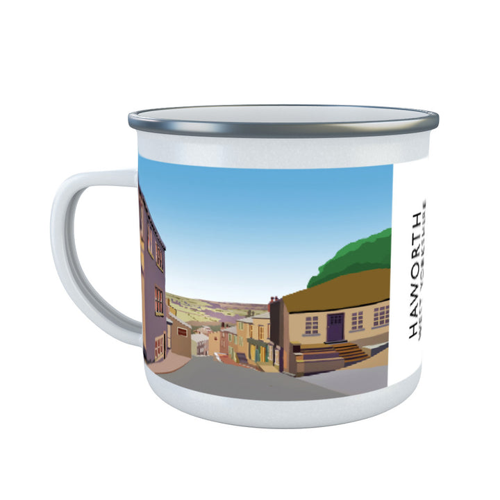 Haworth, West Yorkshire Enamel Mug