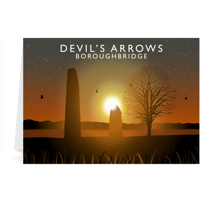 Devil's Arrows, Boroughbridge Greeting Card 7x5