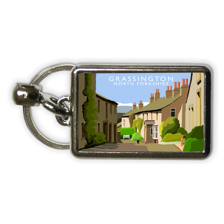 Grassington, North Yorkshire Metal Keyring