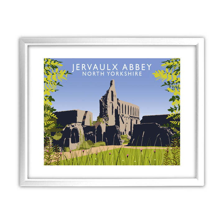 Jervaulx Abbey, North Yorkshire 11x14 Framed Print (White)