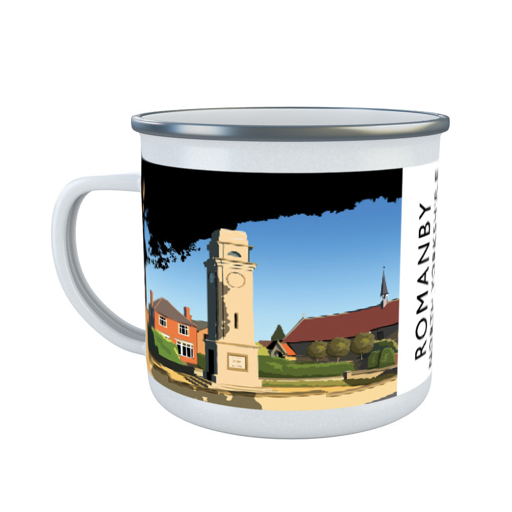 Romanby, North Yorkshire Enamel Mug