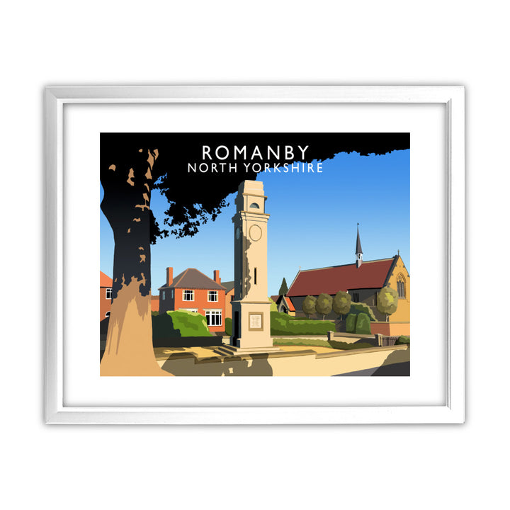 Romanby, North Yorkshire 11x14 Framed Print (White)