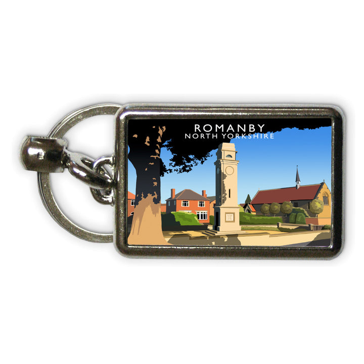 Romanby, North Yorkshire Metal Keyring