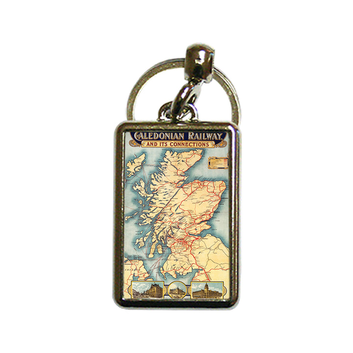 Caledonian Railway, and its connections - Metal Keyring