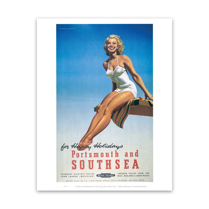 For Happy Holidays, Portsmouth and Southsea Art Print