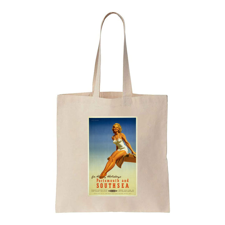For Happy Holidays, Portsmouth and Southsea - Canvas Tote Bag