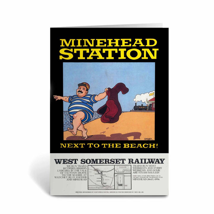 Minehead Station - Next to the Beach! Greeting Card