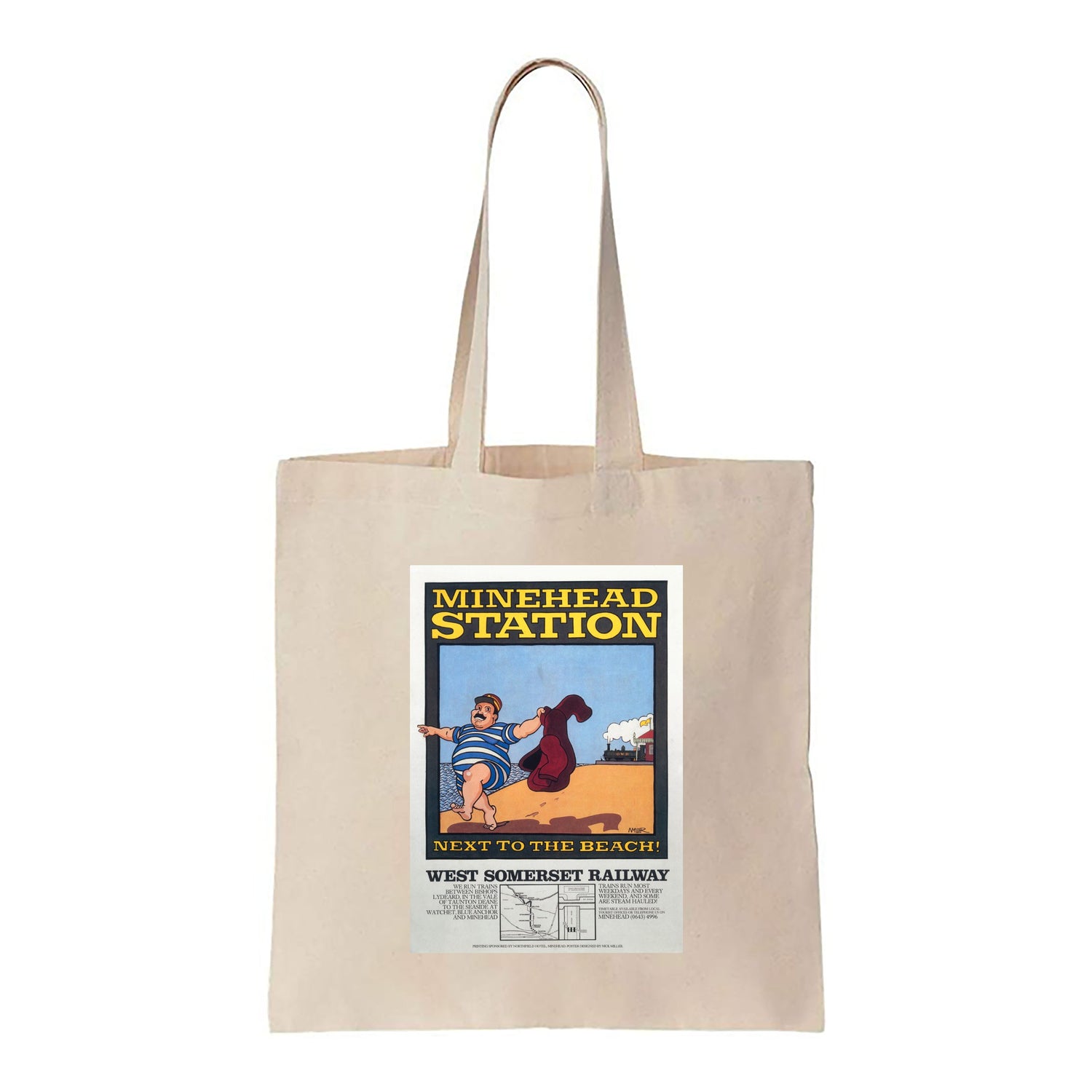 Minehead Station - Next to the Beach! - Canvas Tote Bag