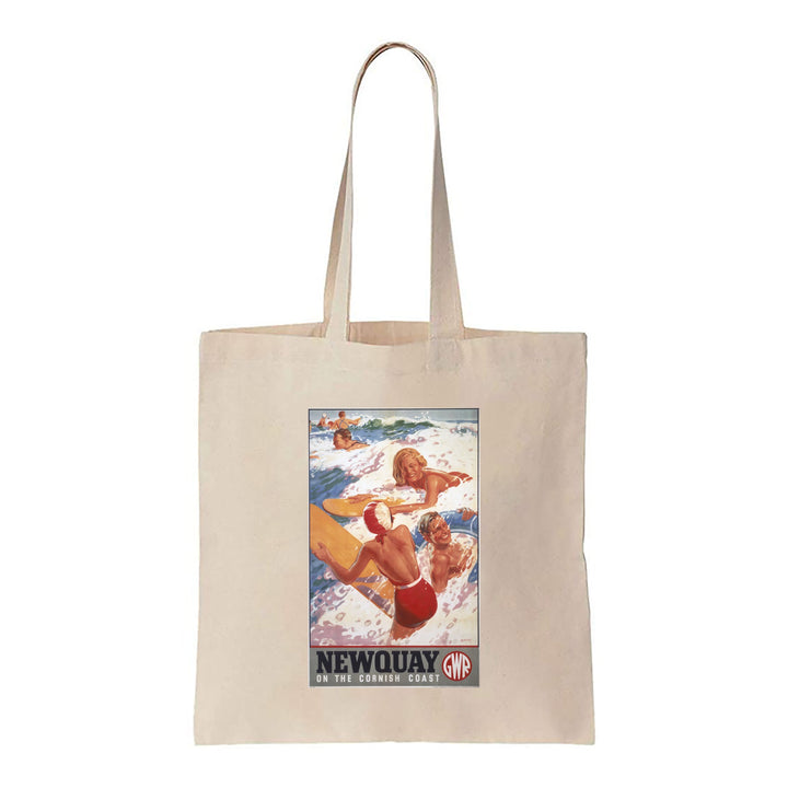 Newquay on the Cornish Coast - Canvas Tote Bag