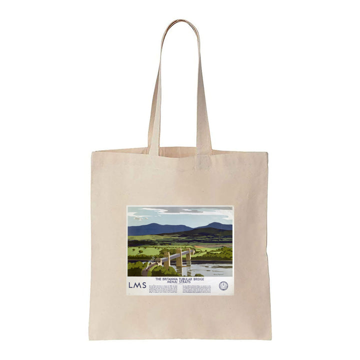 The Britannia Tubular Bridge, Menai Straits - Canvas Tote Bag