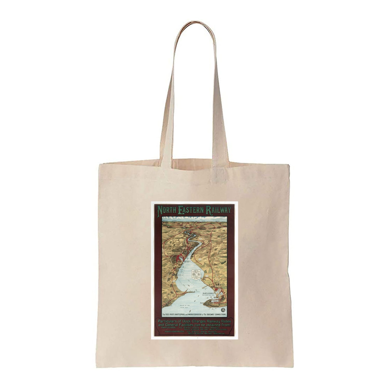 The Tees Ports - Middlesbrough, Hartlepool - Canvas Tote Bag