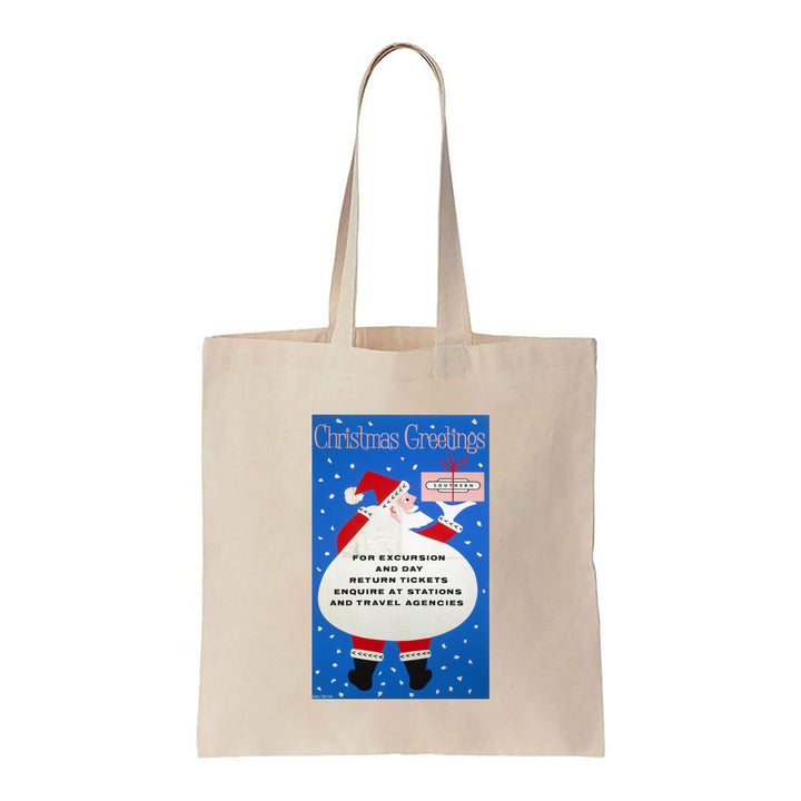 Christmas Greetings - Southern Railway - Canvas Tote Bag