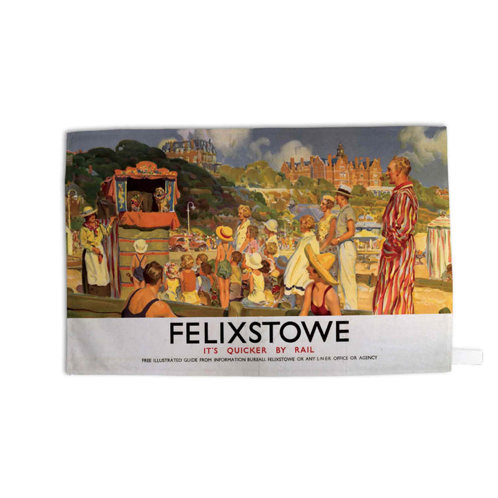 Felixstowe LNER- It's Quicker By Rail - Tea Towel