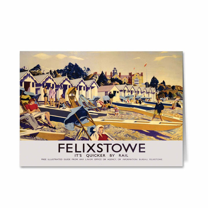 Felixstowe LNER- It's Quicker By Rail Greeting Card