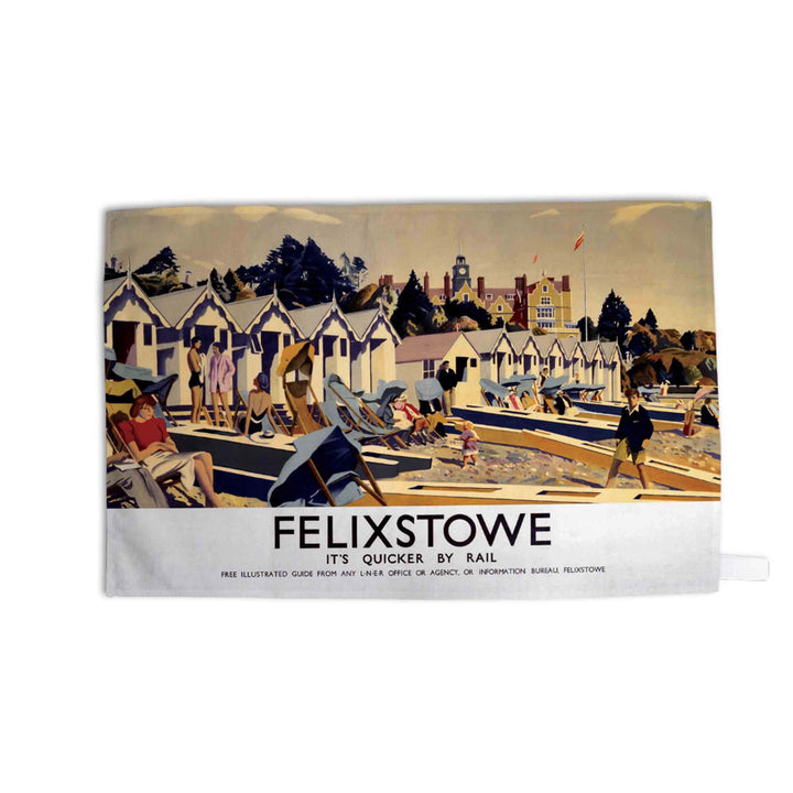 Felixstowe LNER- It's Quicker By Rail - Tea Towel