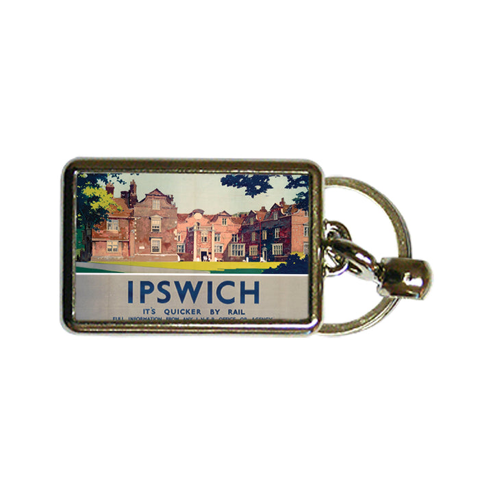 Christchurch Mansion Ipswich - It's Quicker By Rail - Metal Keyring