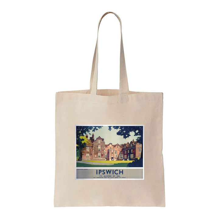 Christchurch Mansion Ipswich - It's Quicker By Rail - Canvas Tote Bag