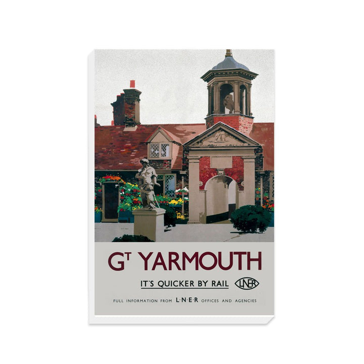Great Yarmouth It's Quicker By Rail - Canvas