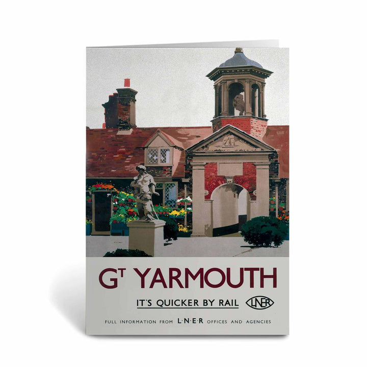 Great Yarmouth It's Quicker By Rail Greeting Card