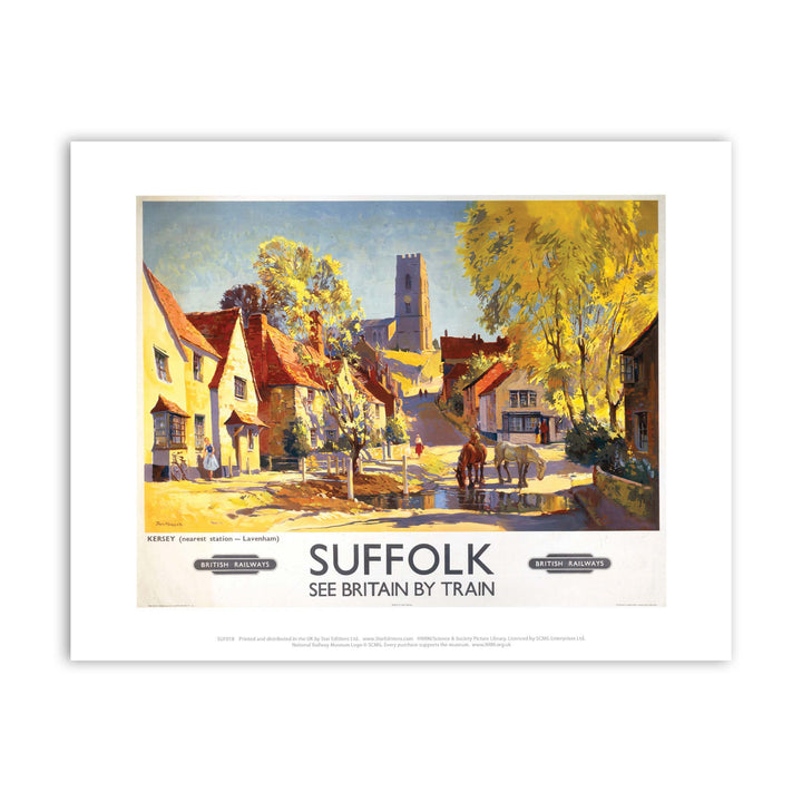 Kersey Suffolk (near Lavenham) British Railways Art Print