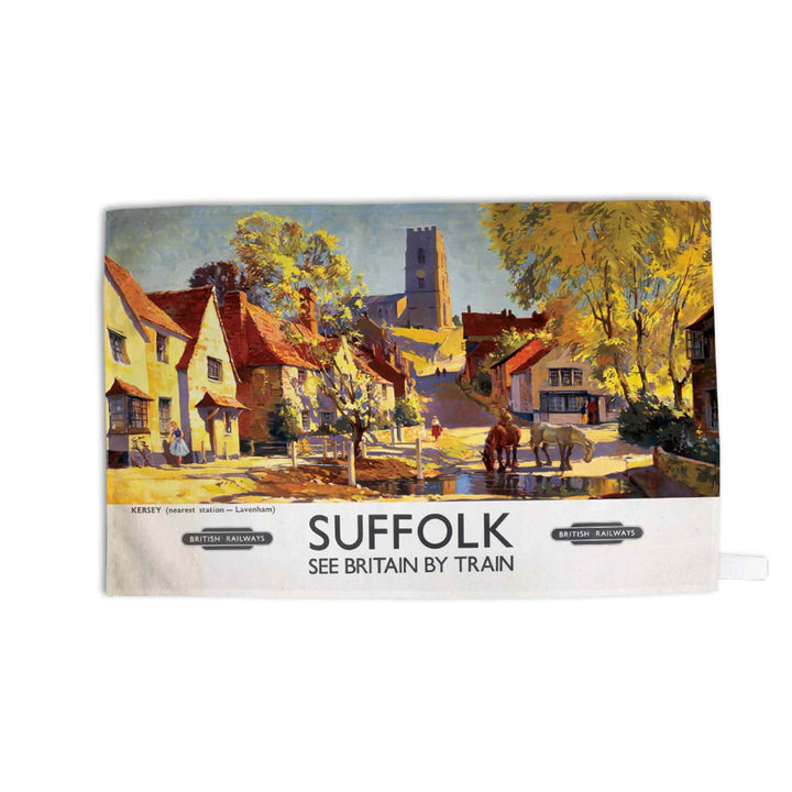 Kersey Suffolk (near Lavenham) British Railways - Tea Towel