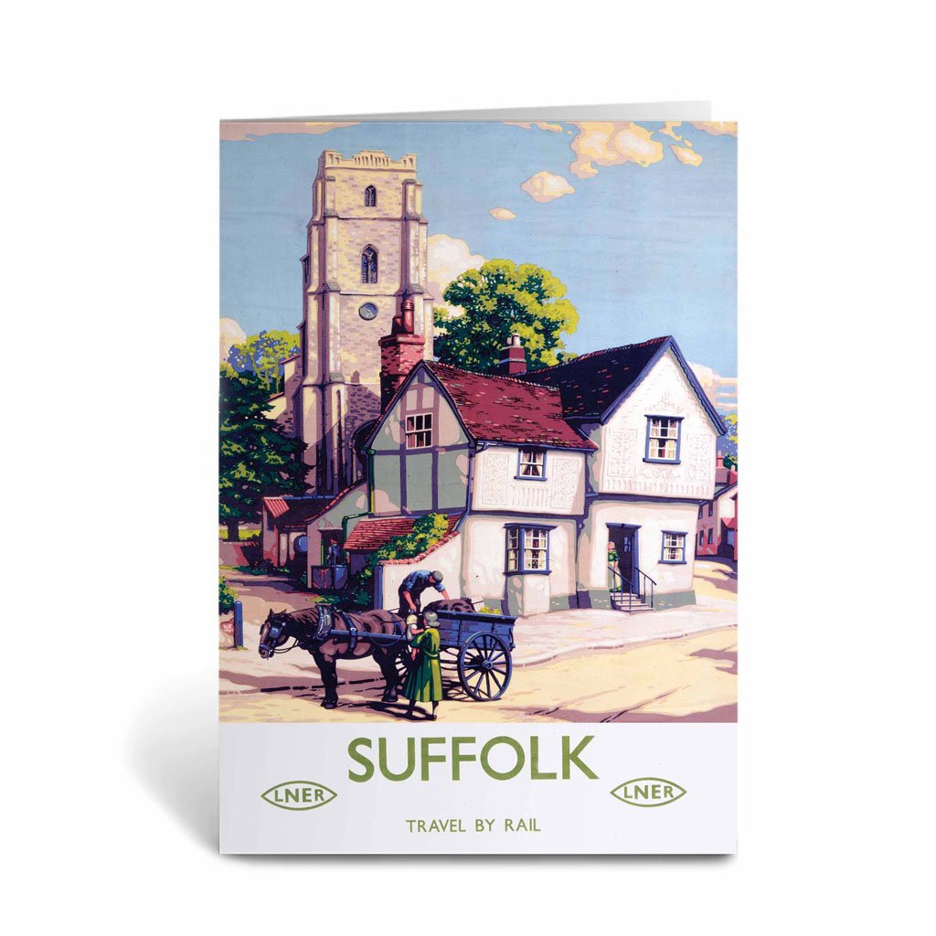 Suffolk Travel By Rail LNER Greeting Card