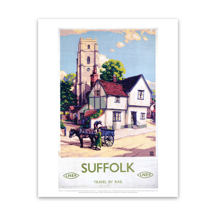Suffolk Travel By Rail LNER Art Print