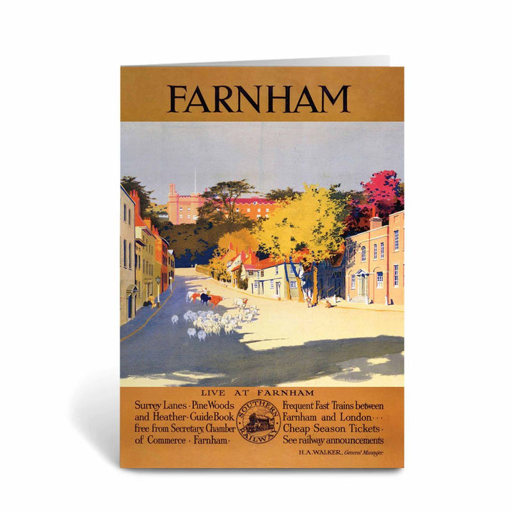 Farnham Surrey - Southern Railway Greeting Card