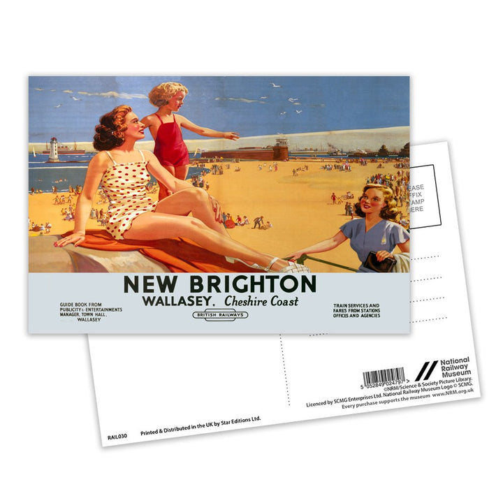New Brighton Wallasey - on the Cheshire Coast Postcard Pack of 8