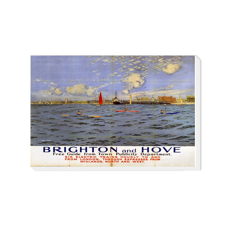 Brighton and Hove Sea and Pier View - Canvas