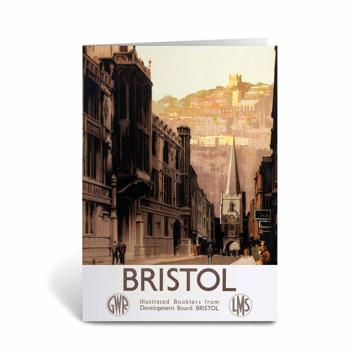 Bristol High Street GWR LMS Greeting Card