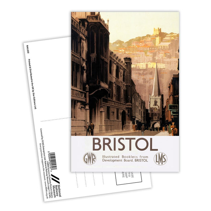 Bristol High Street GWR LMS Postcard Pack of 8