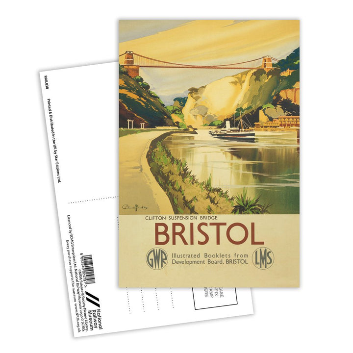 Bristol - Clifton Suspension Bridge GWR LMS Postcard Pack of 8