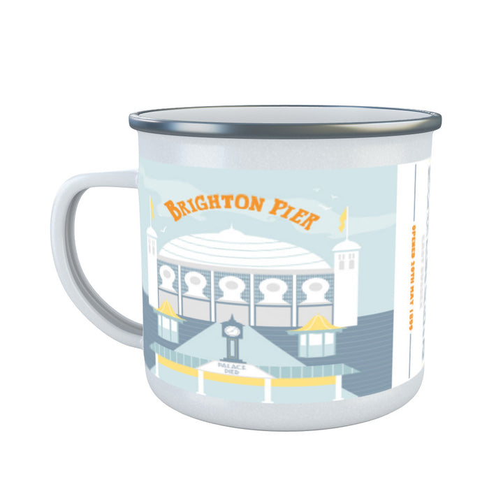 Brighton Pier, Brighton Enamel Mug