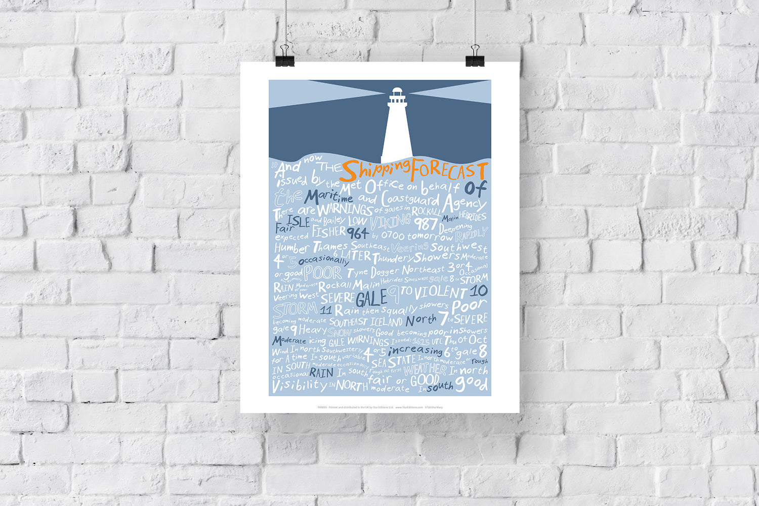 The Shipping Forecast, - Art Print