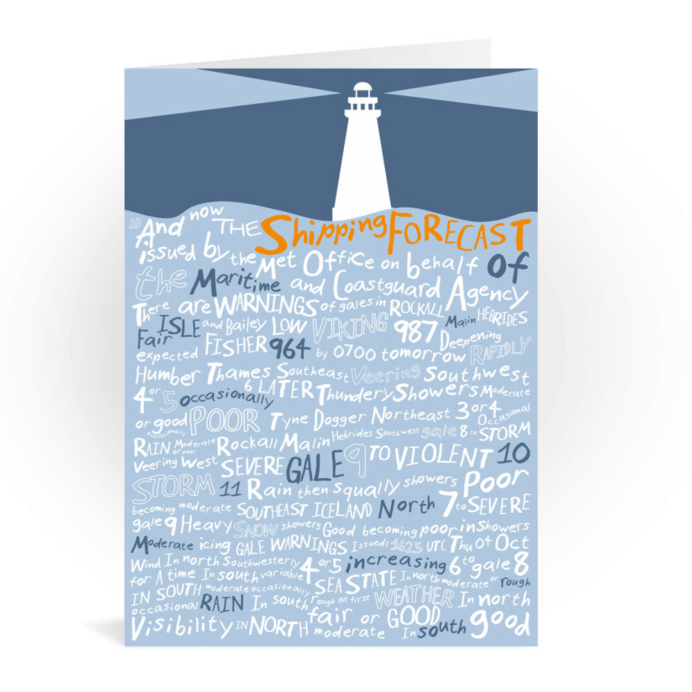 The Shipping Forecast, Greeting Card 7x5