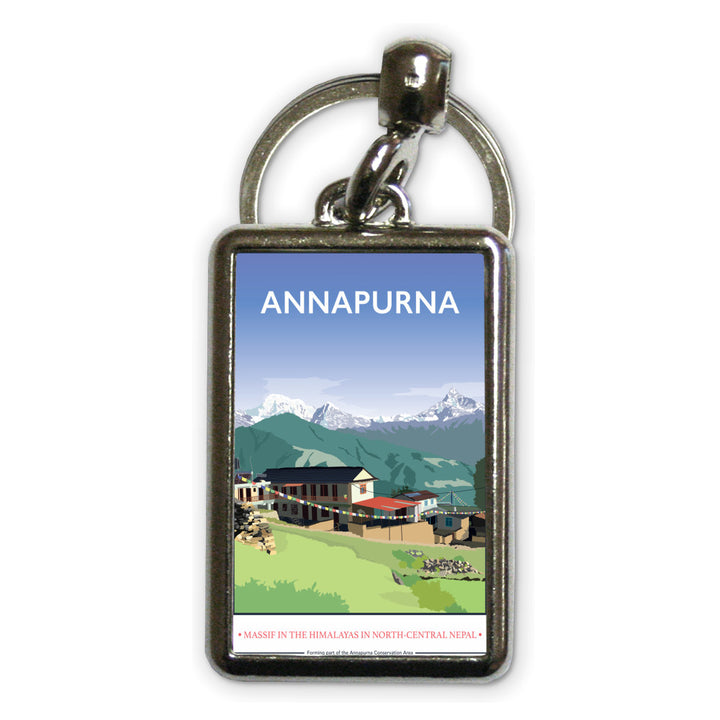 Annapurna, The Himalayas Metal Keyring