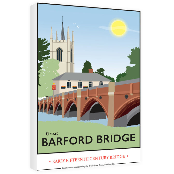 Great Barford Bridge, Bedfordshire 60cm x 80cm Canvas