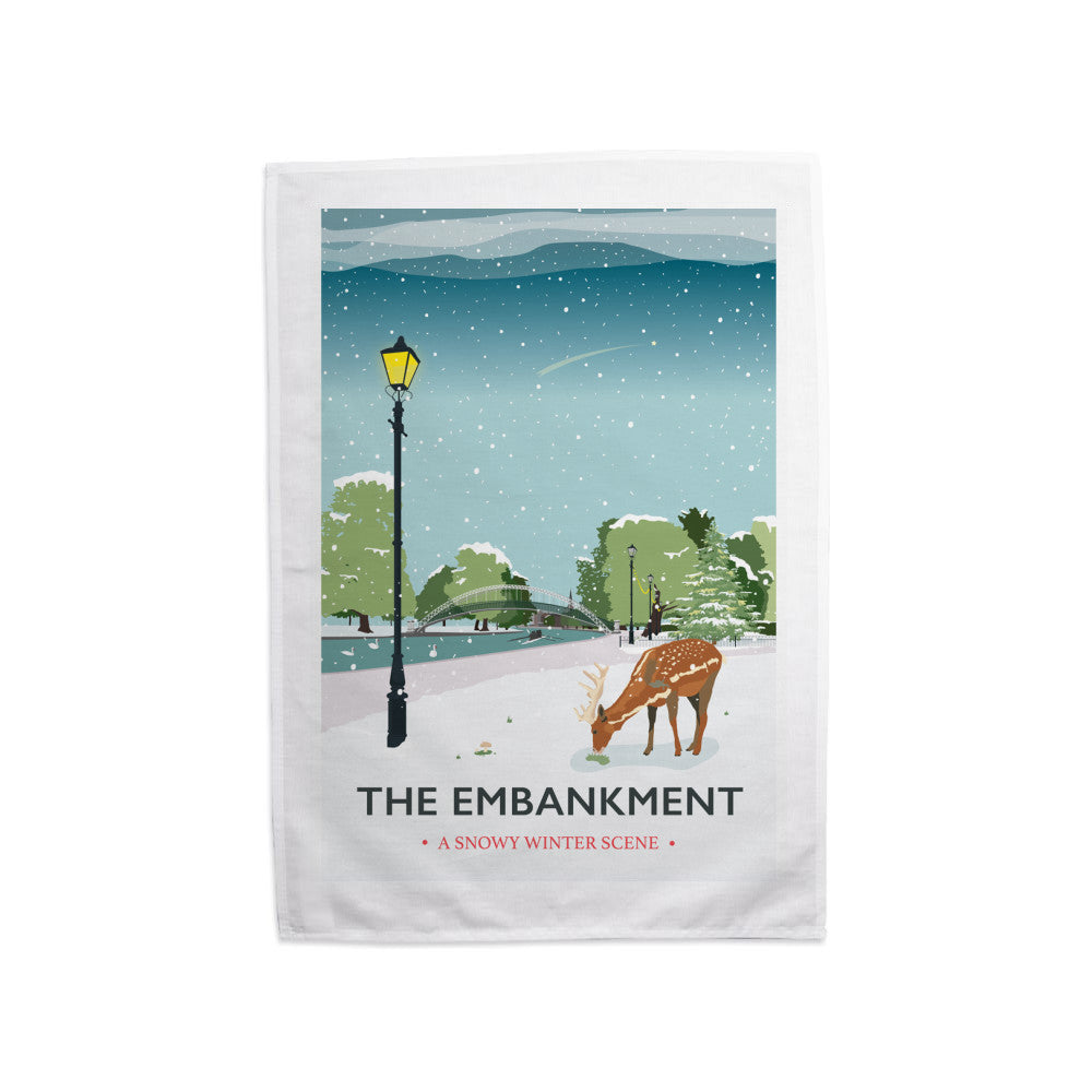 The Embankment, Bedford Tea Towel
