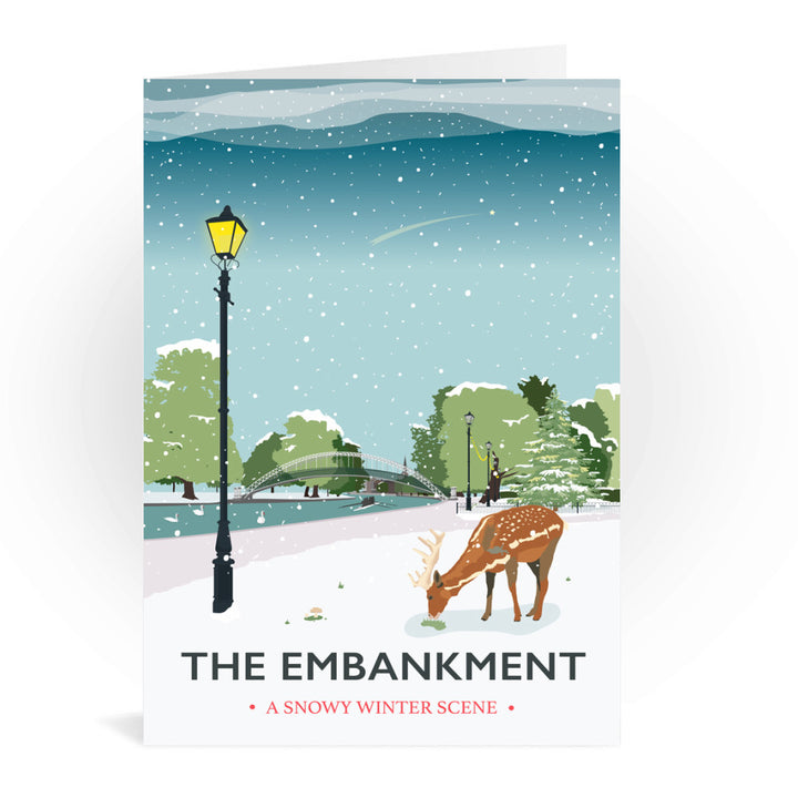 The Embankment, Bedford Greeting Card 7x5