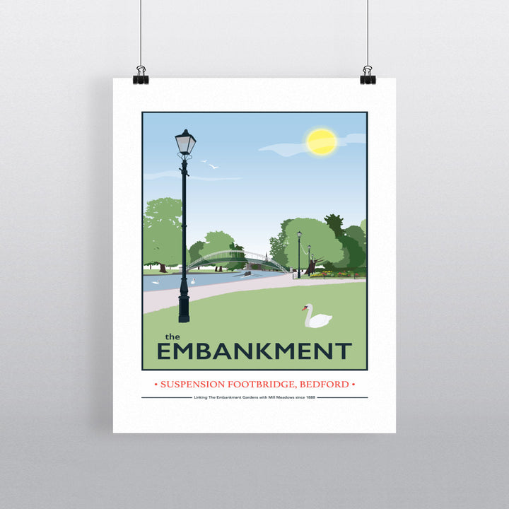 The Embankment, Bedford 90x120cm Fine Art Print