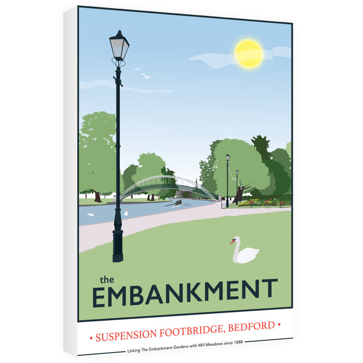 The Embankment, Bedford 60cm x 80cm Canvas