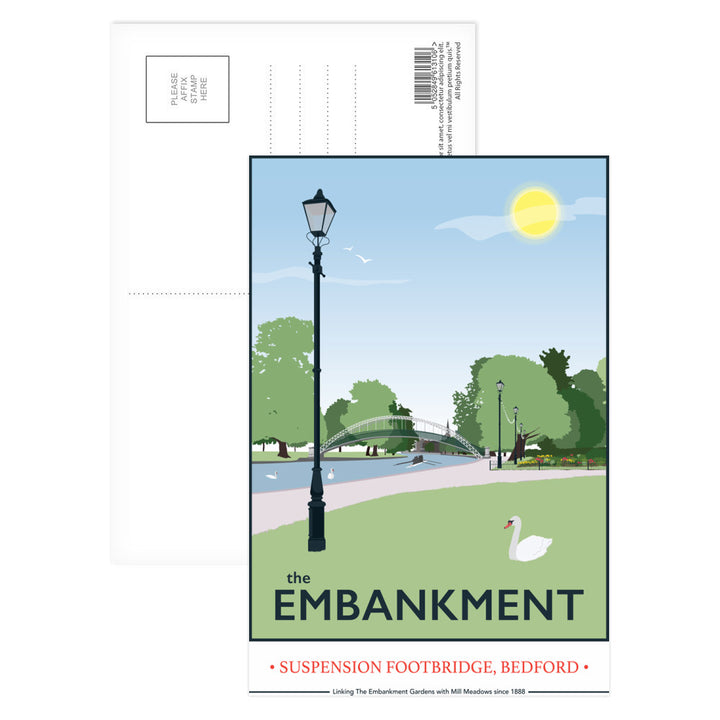 The Embankment, Bedford Postcard Pack