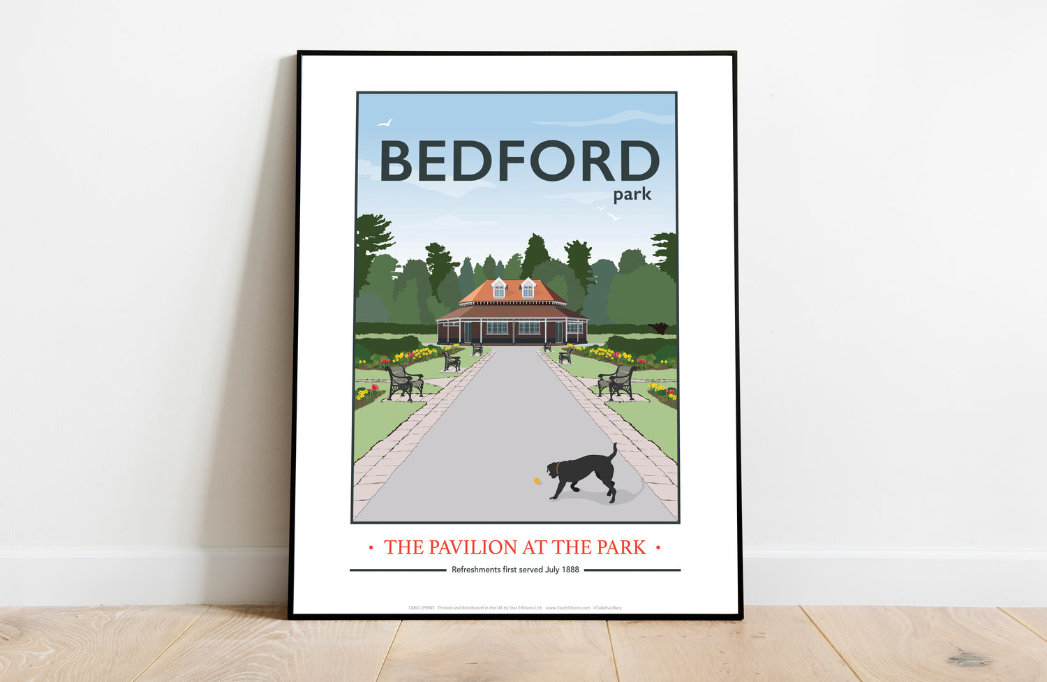 The Pavilion at the Park, Bedford Park, Bedford - Art Print