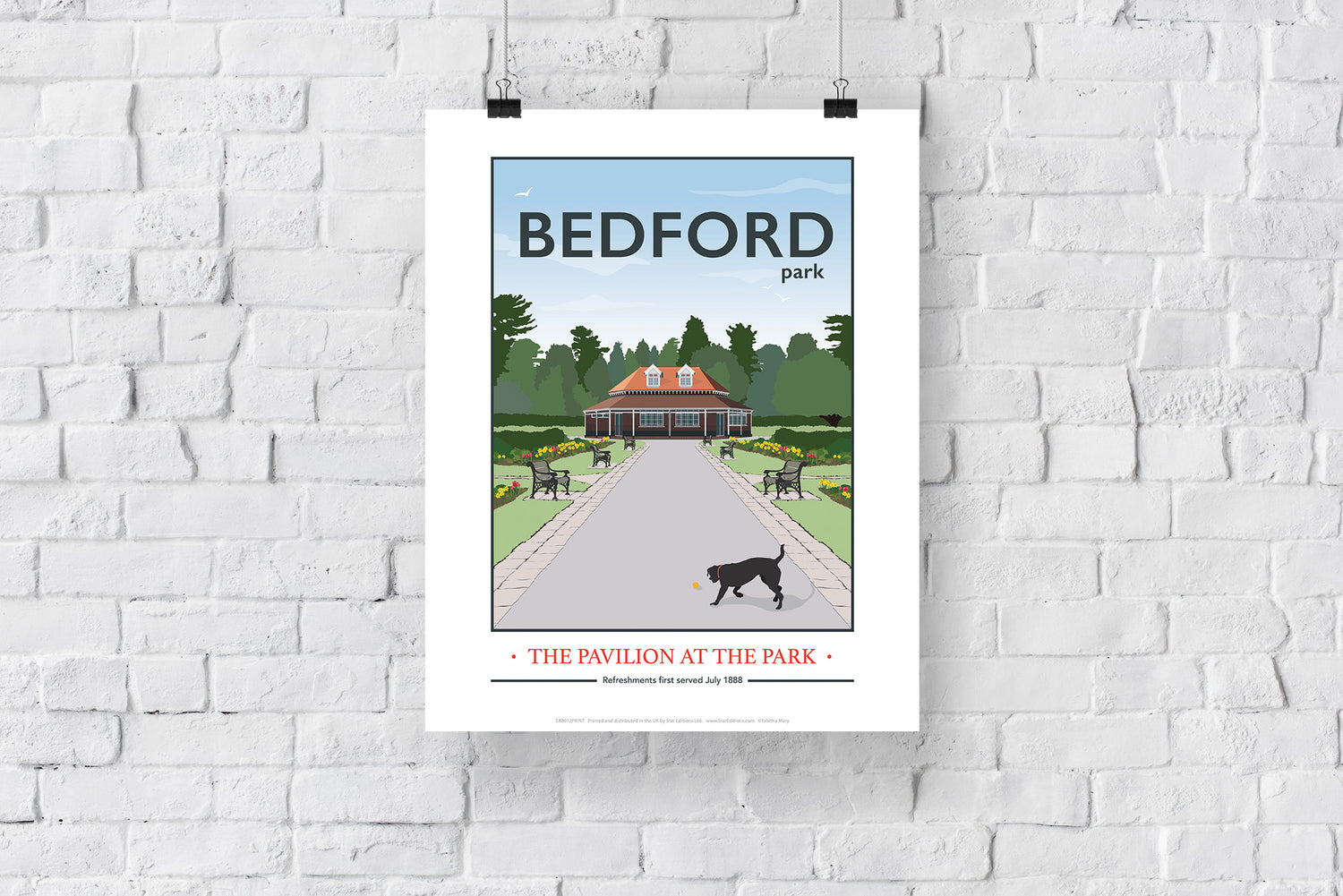 The Pavilion at the Park, Bedford Park, Bedford - Art Print
